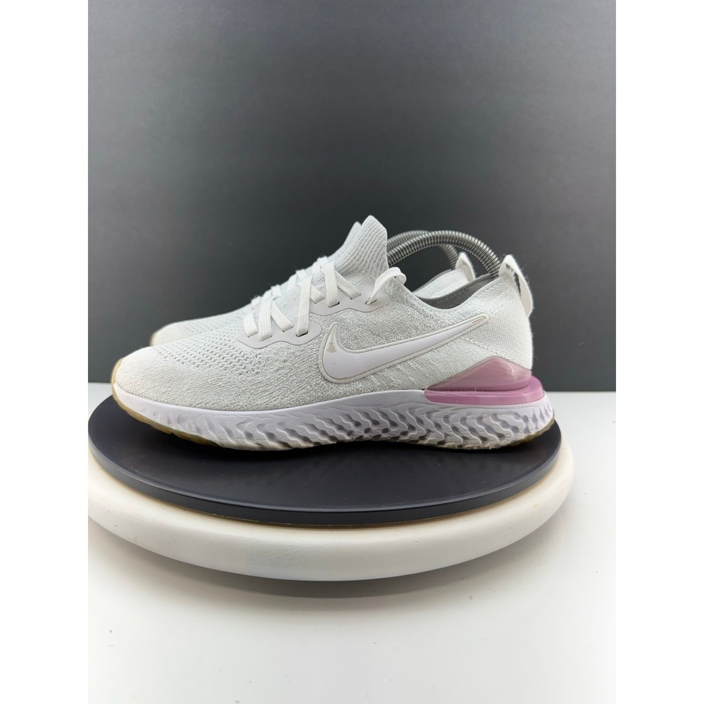Nike Epic React Flyknit 2 Womens Size 9 Running Shoes White Pink Foam BQ8927-101